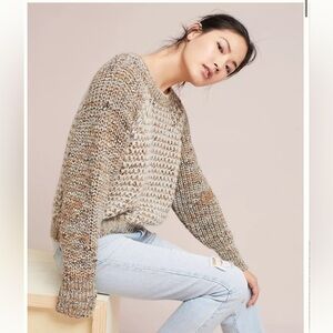Anthropologie Moth Hillwalk Wool/Mohair Chunky
Knit Sweater